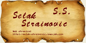 Selak Strainović vizit kartica